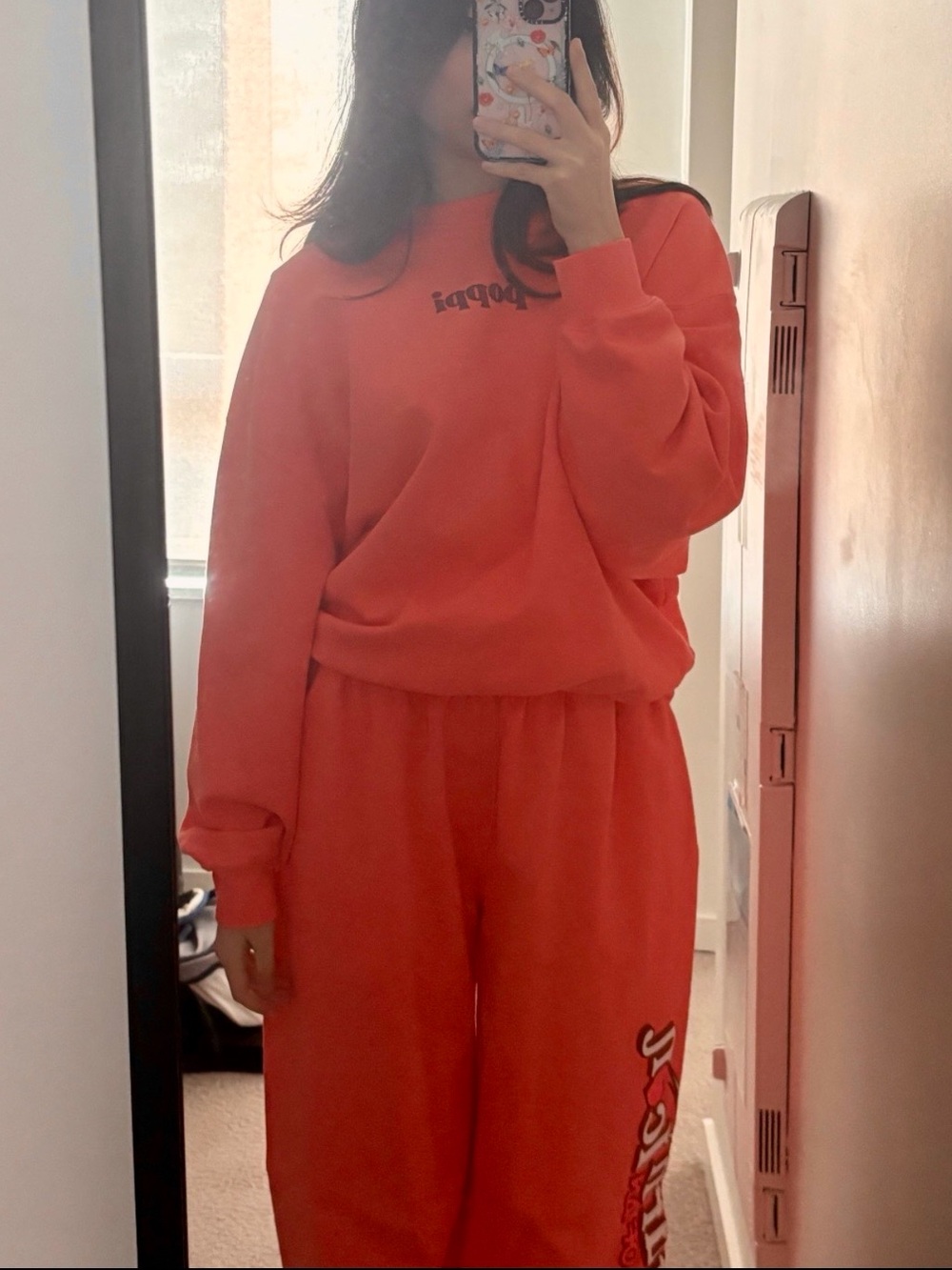 Poppi Coral Sweatshirt and Sweatpants set - Picture 4 of 5